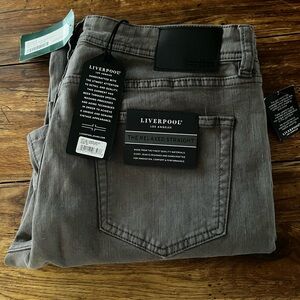 Liverpool Men's Relaxed Fit Jeans in Gray